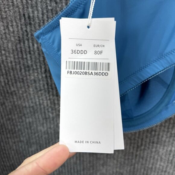 HSIA Lightly Padded Underwire Bra 36DDD Blue Soft Supportive Cups NEW - Picture 6 of 10